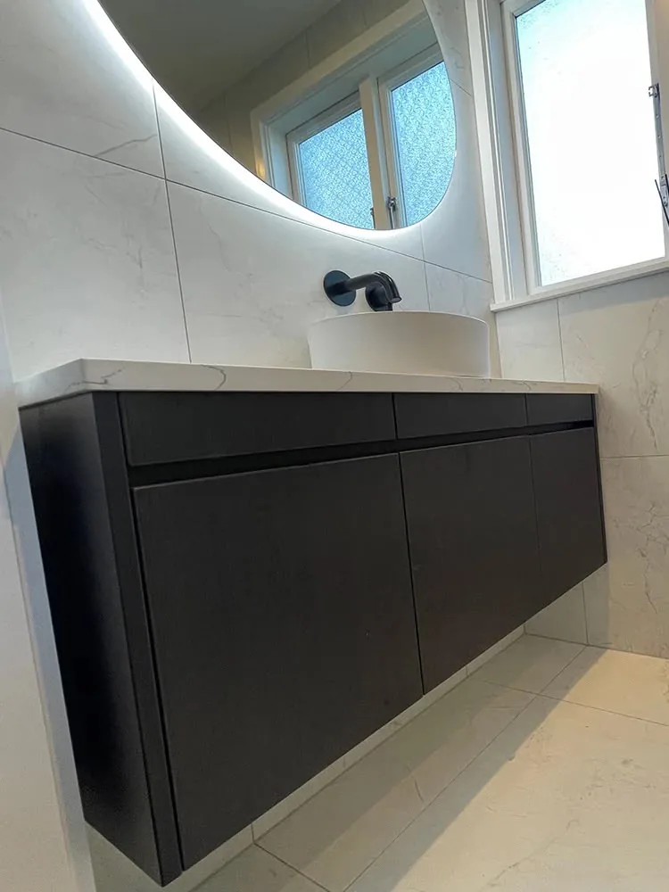 Bathroom renovation with tiled shower, Auckland