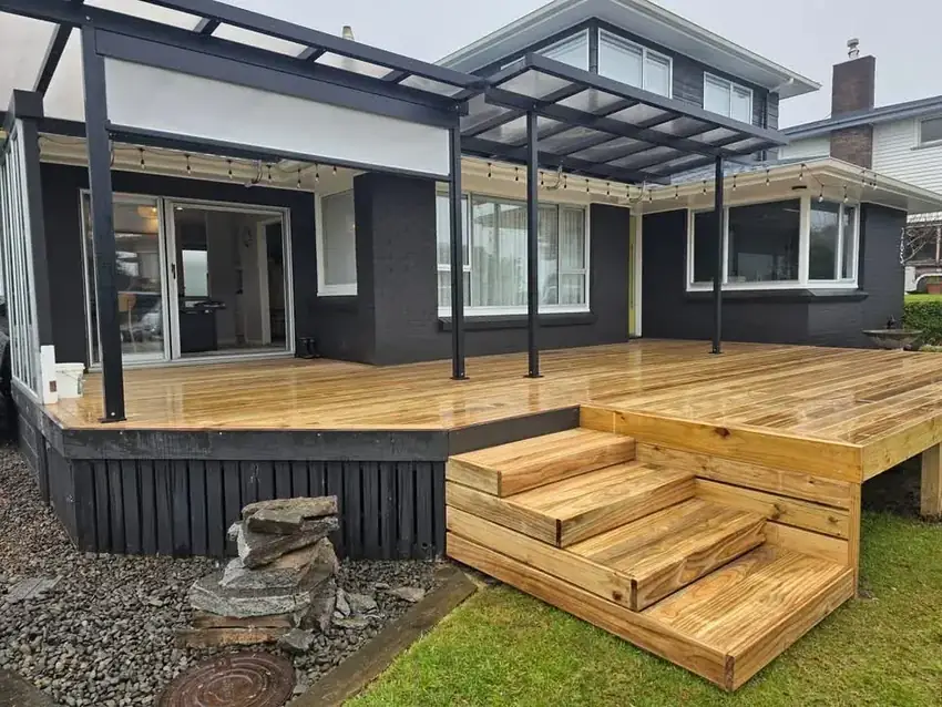 Timber deck with pergola, Auckland