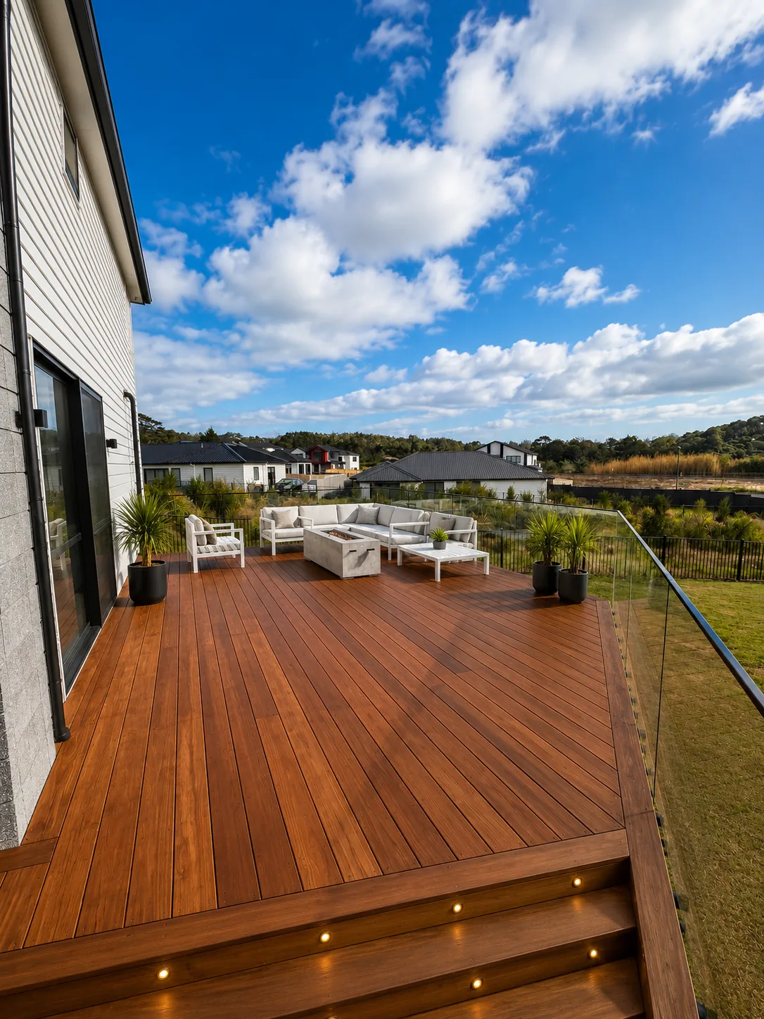 Outdoor deck build, North Shore