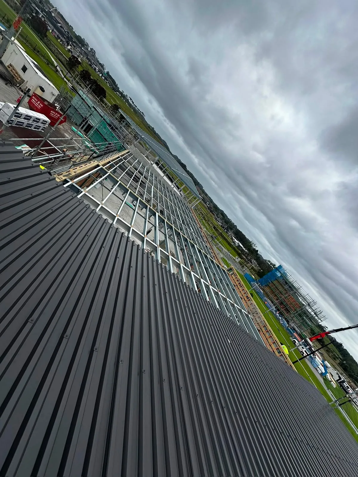Residential roofing, aerial view, Auckland