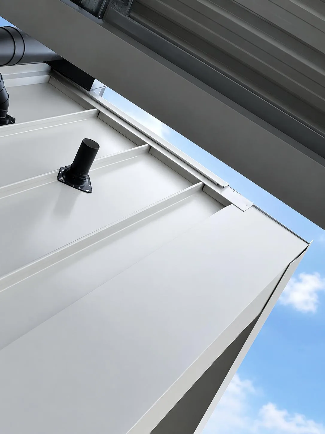 Commercial roofing, aerial view, Auckland