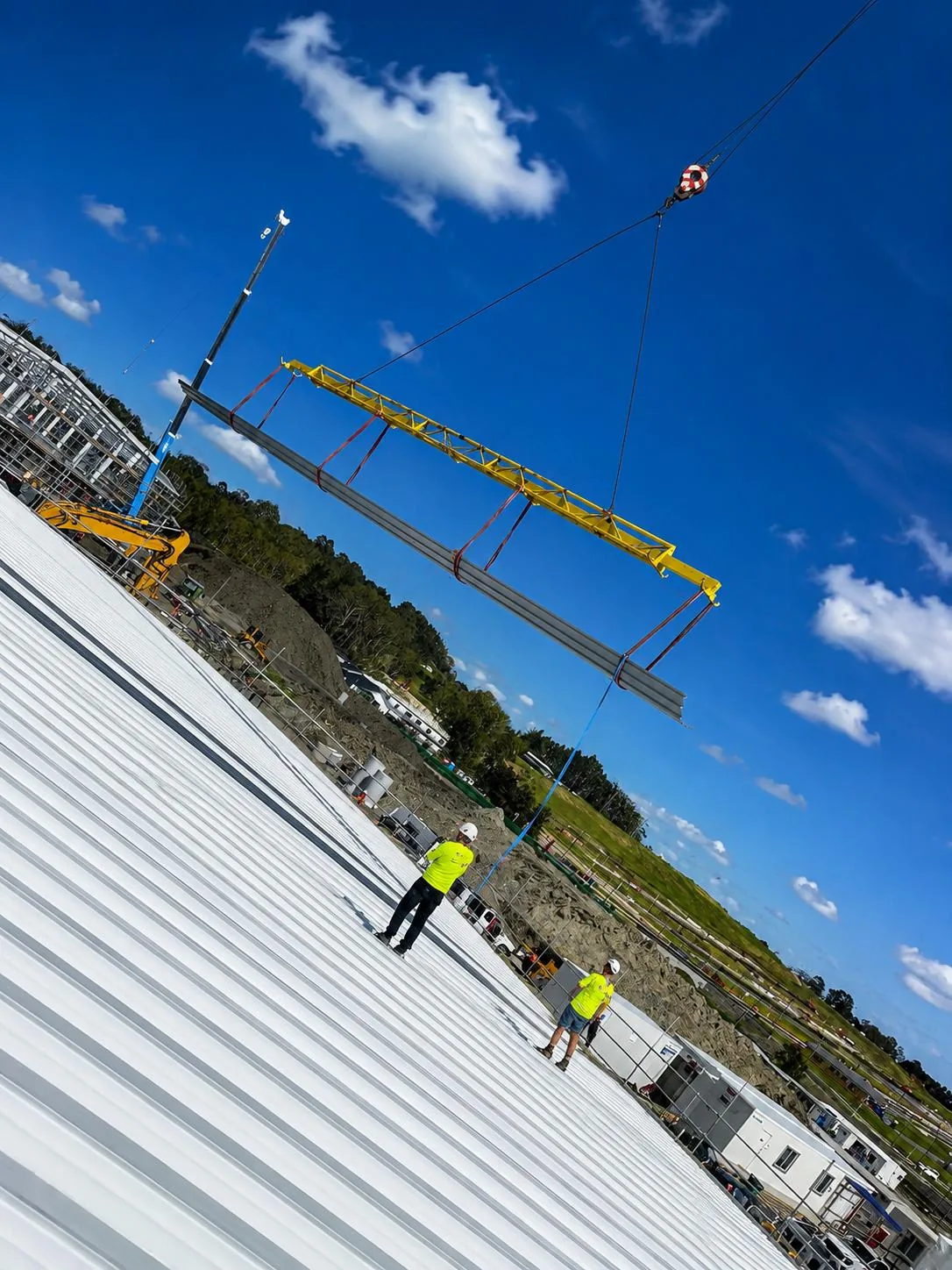 Roof repair, aerial view, Auckland
